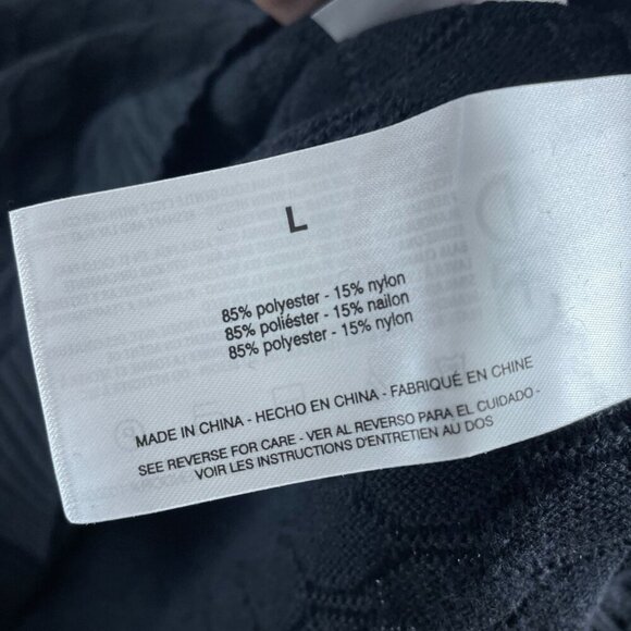 Ella Moss Womens Black Textured Knit Short Sleeve V-Neck Sweater Top L NWT 1834 - Picture 4 of 9